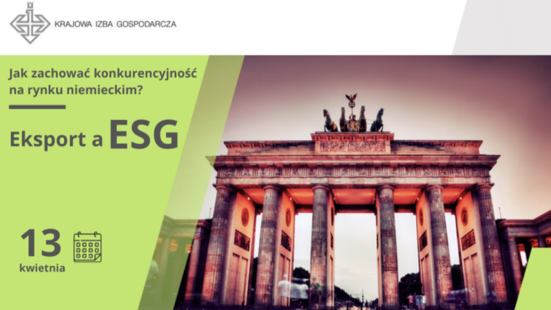 Jak zachować konkurencyjność na rynku niemieckim? Eksport a ESG